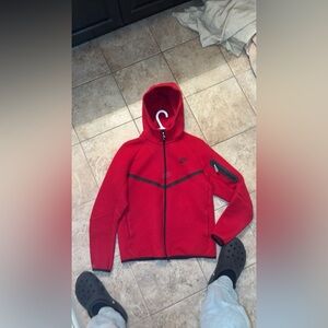 Nike Red and Black Hooded Jacket